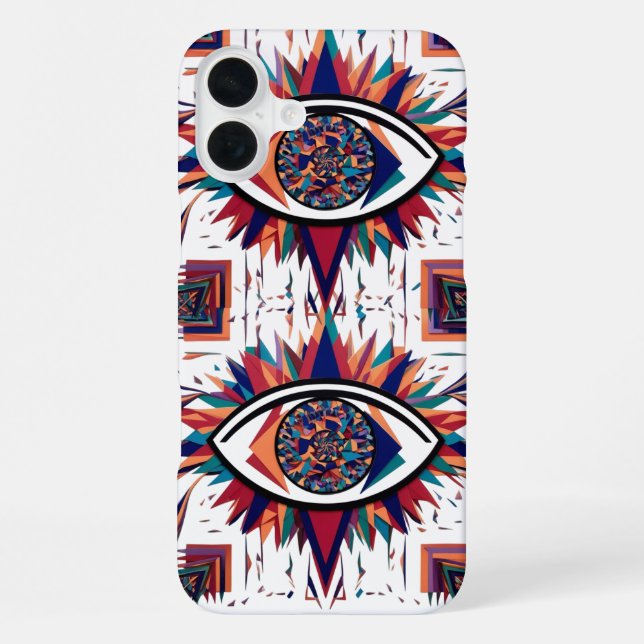 Funda Para iPhone Resumen Visión Geométrica ocular - Moderna (Reverso )