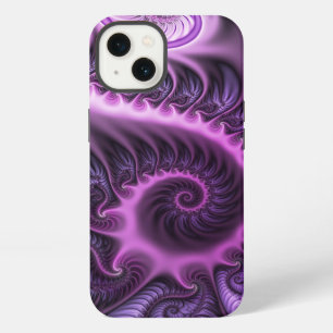 Resumen Vivid Guay Pink Purple Fractal Art Spiral