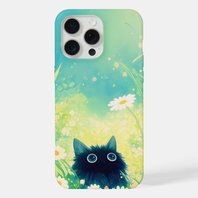 Funda Para iPhone Retiro de Flores Gatito (Reverso )