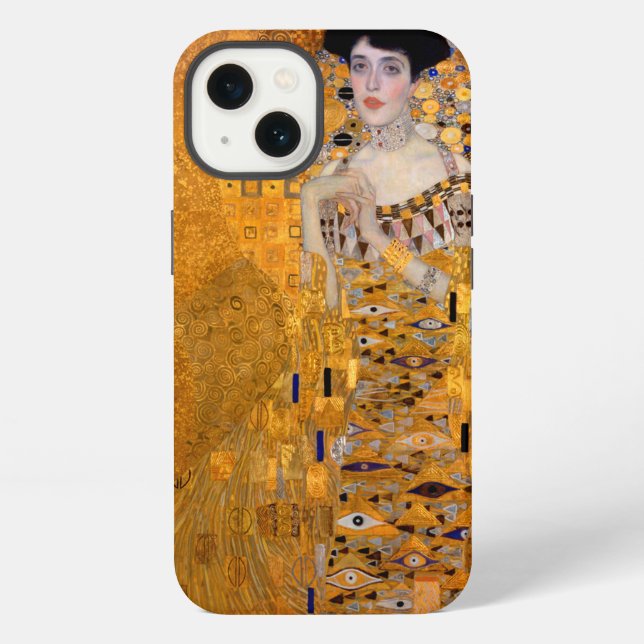 Funda Para iPhone Retrato de Adele de Gustav Klimt (Reverso )