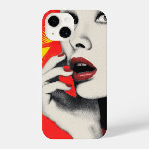 Funda Para iPhone 14 Retrato de arte pop dual
