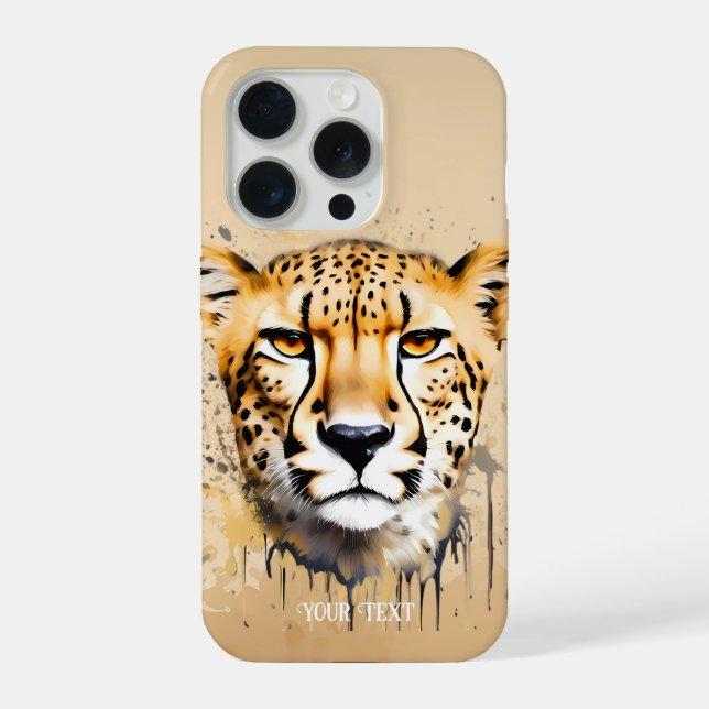 Funda Para iPhone Retrato de guepardo (Reverso )