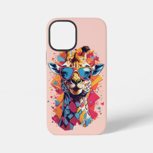 Funda Para iPhone 12 Mini Retrato de jirafa al estilo graffiti-58567