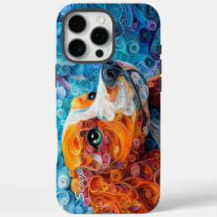 Funda Para iPhone 16 Pro Max Retrato de King Charles, el Caballero Colorido