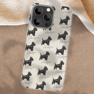 Funda Para iPhone 16 Pro Max Retrato de Mascota dibujado a mano Terrier escocés