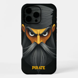 Funda Para iPhone 16 Pro Max Retrato de Pirata Gruñón
