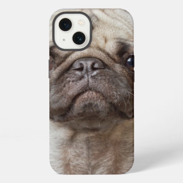 Funda Para iPhone Retrato de Pug (Reverso )