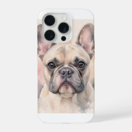 Retrato en Acuarela de Bulldog Francés
