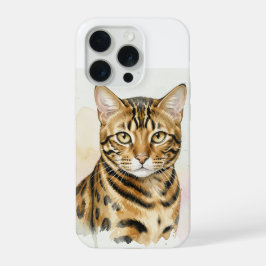 Retrato en Acuarela de Gato Bengalí