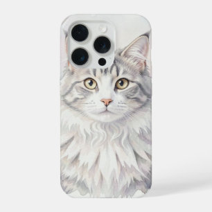 Retrato en Acuarela de Gato del Bosque Noruego