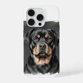 Retrato en Acuarela de Rottweiler