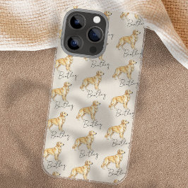 Funda Para iPhone 16 Pro Max Retrato Mascota dibujado a mano Retrato de Golden 
