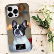 Retrato Mascota personalizado Elegante Monograma F