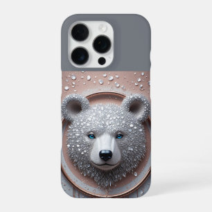 Funda Para iPhone 16 Pro Retrato moderno de cabeza de oso goteante y salvaj