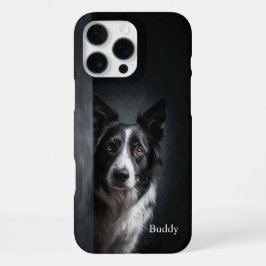 Funda Para iPhone 16 Pro Max Retrato personalizado de Border Collie