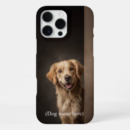Funda Para iPhone 16 Pro Max Retrato personalizado de Golden Retriever