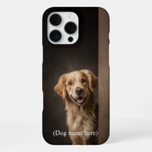 Funda Para iPhone 16 Pro Max Retrato personalizado de Golden Retriever