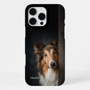 Funda Para iPhone 16 Pro Max Retrato personalizado de perro Collie