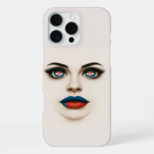 Funda Para iPhone 16 Pro Max Retrato pop croata de belleza y ojos y levas