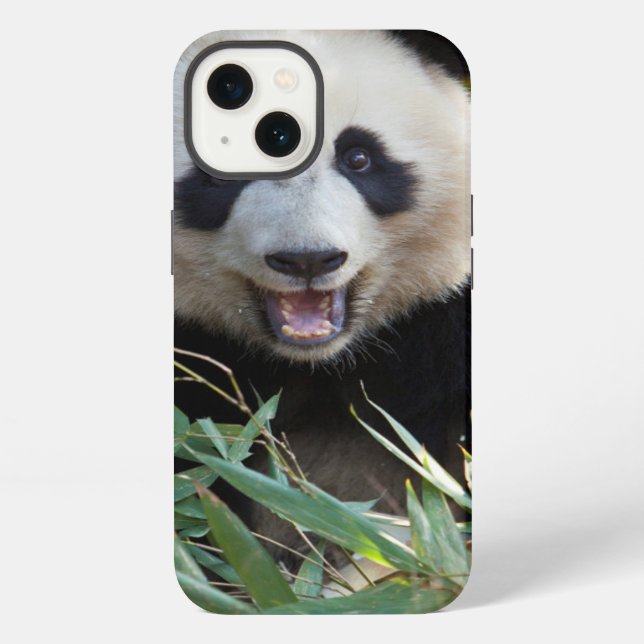 Funda Para iPhone Retrato sonriente de la panda (Reverso )