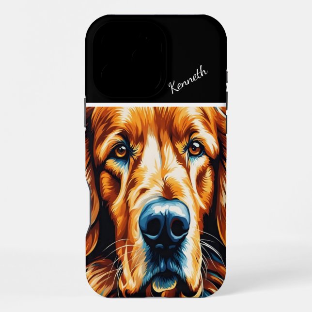 Funda Para iPhone Retriever Dorado de Cerca (Reverso )