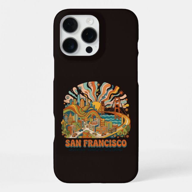 Funda Para iPhone Retro 70 San Francisco Groovy (Reverso )