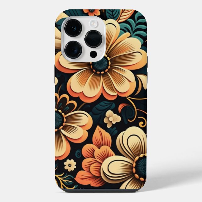 Funda Para iPhone Retro boho poder floral (Reverso )