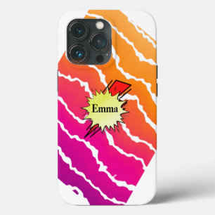 Funda Para iPhone 13 Pro Retro bubble color comic