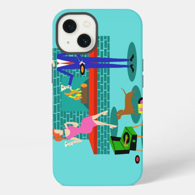 Funda Para iPhone Retro Couple with Dog iPhone 6 Case (Reverso )