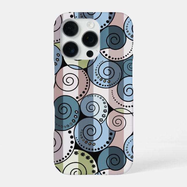 Funda Para iPhone Retro, espiral (Reverso)