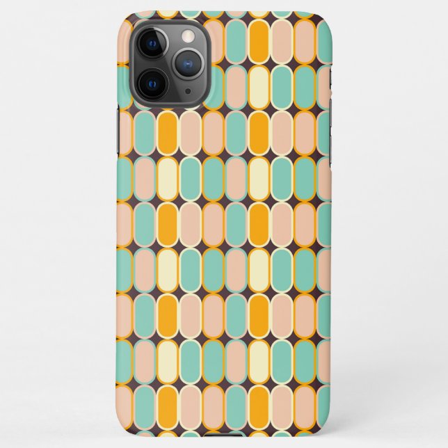 Funda Para iPhone Retro geometric pattern with vertical ovals (Reverso)