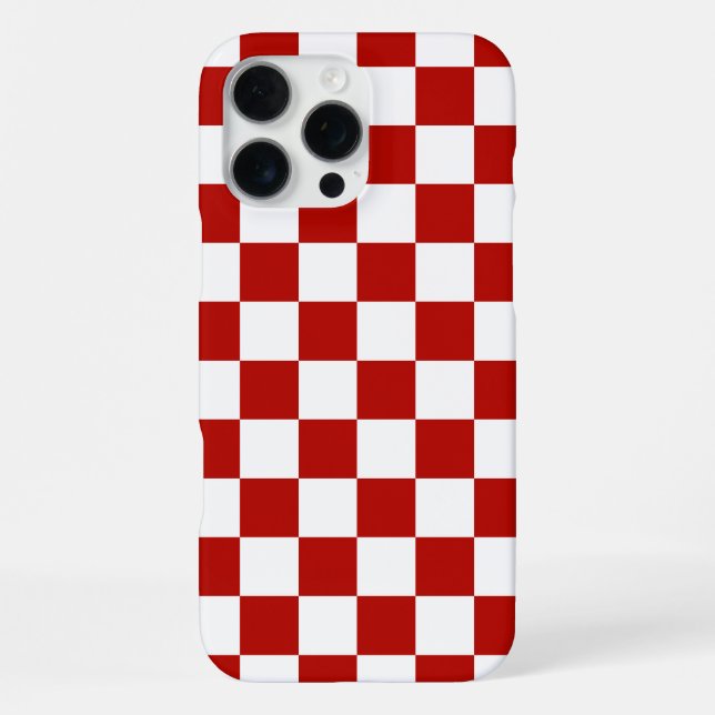 Funda Para iPhone Retro geométrico rojo cuadrado (Reverso )