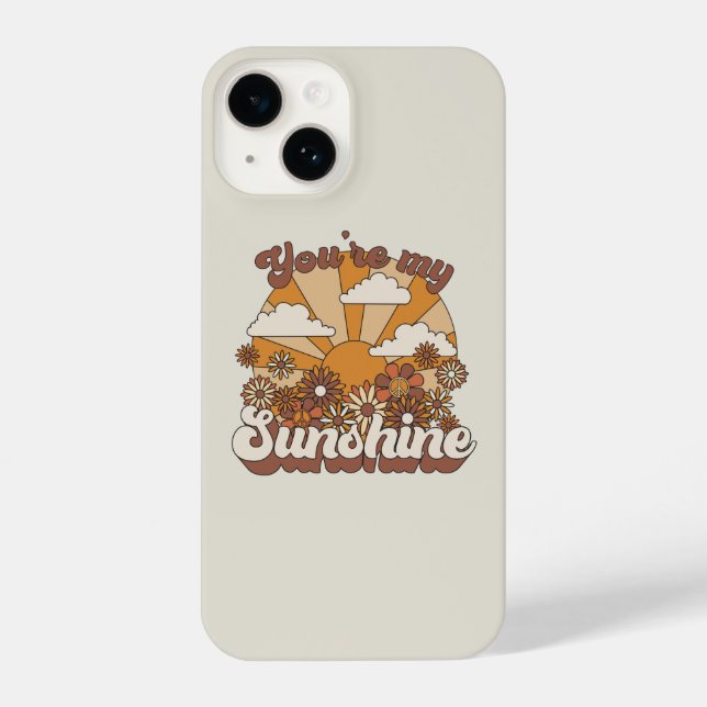 Funda Para iPhone Retro Groovy | Eres mi Sunshine (Reverso )