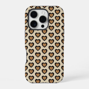Funda Para iPhone 16 Pro Retro Hearts Leopard