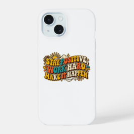 Funda para iPhone Retro Mantén la Positividad