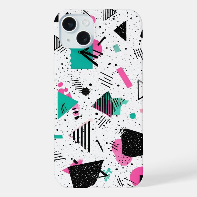 Funda Para iPhone Retro Memphis Geometric Pattern (Reverso )