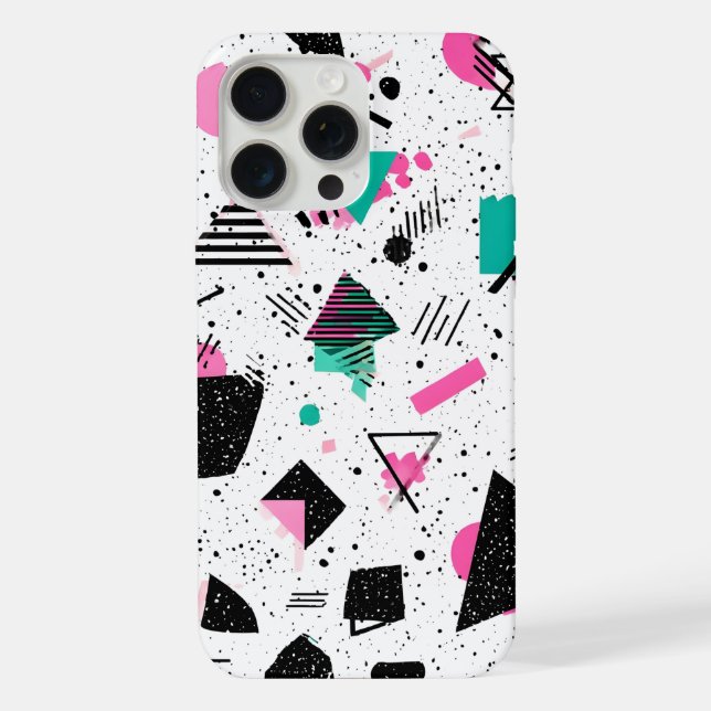 Funda Para iPhone Retro Memphis Geometric Pattern (Reverso )