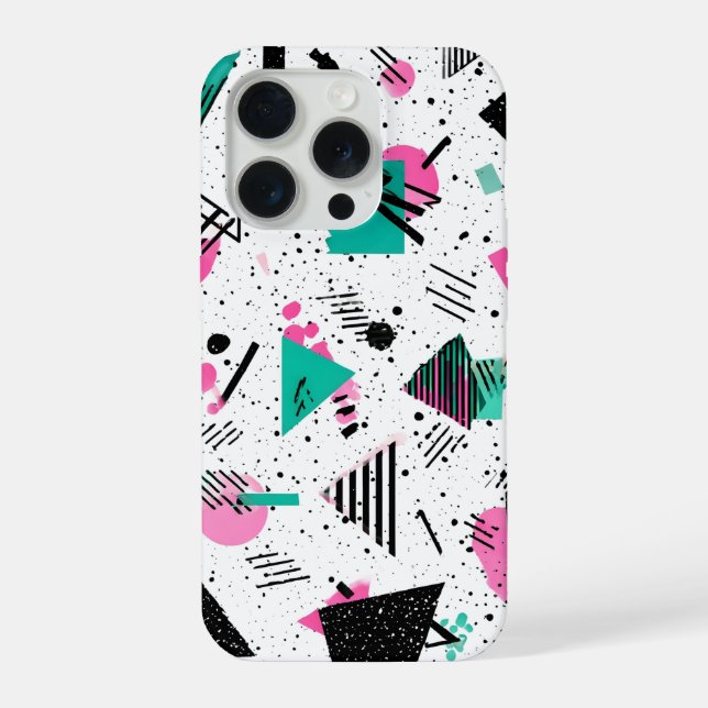 Funda Para iPhone Retro Memphis Geometric Pattern (Reverso )