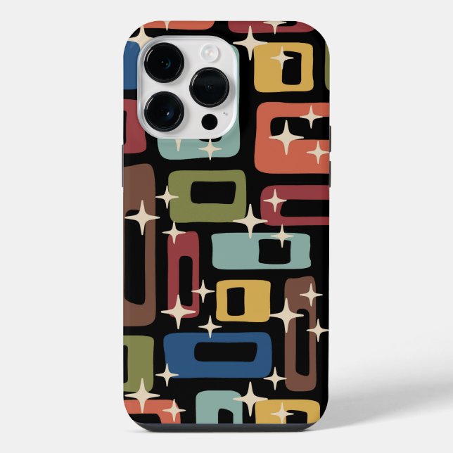 Funda Para iPhone Retro Moderno Abstracto de Mitad de Siglo (Reverso )