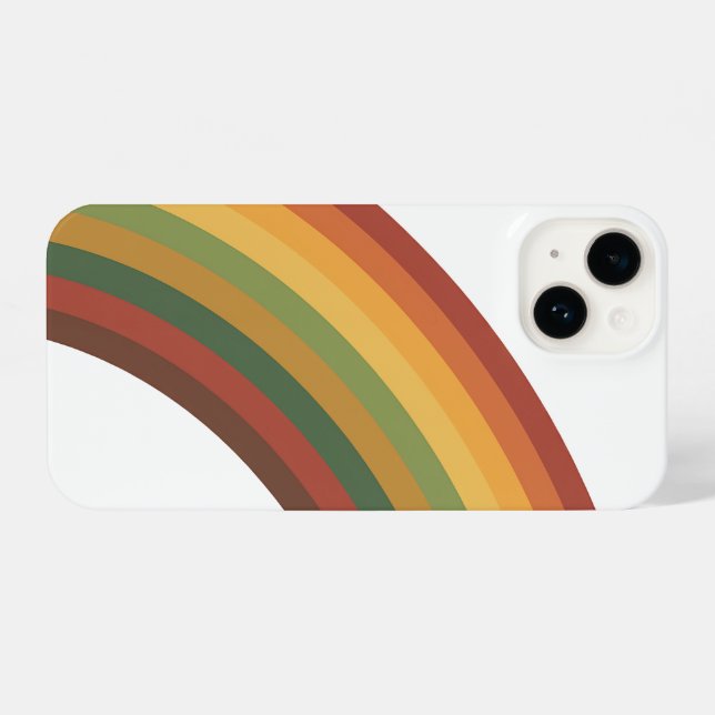 Funda Para iPhone Retro Rainbow Stripes (Reverso Horizontal)