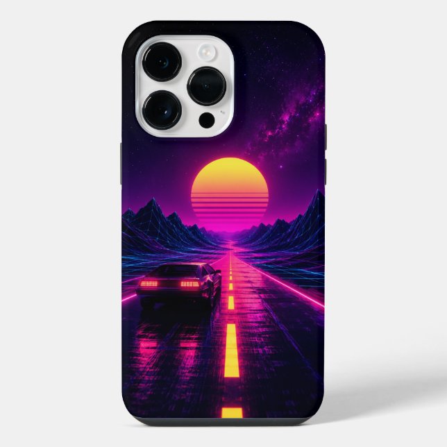 Funda Para iPhone Retro Sunset Road Cell Phone Case (Reverso )