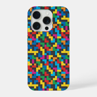 Retro Tetris Blocks Seamless Pattern