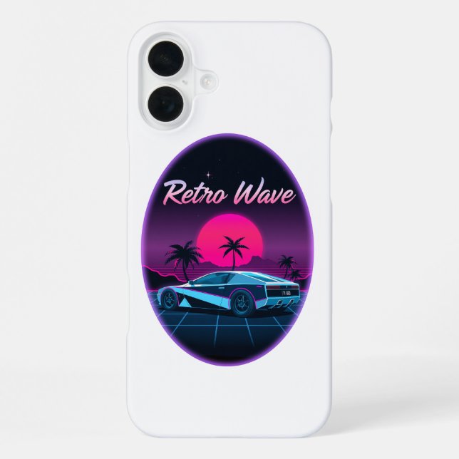 Funda Para iPhone “Retro Wave” Neon Sunset (Reverso )
