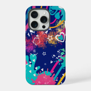 Retro Y2K Abstract Splatter Art Colorful Graphic