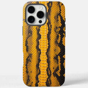 Funda Para iPhone 16 Pro Max Revestimiento de Citrino: Textura de Serpiente Ama