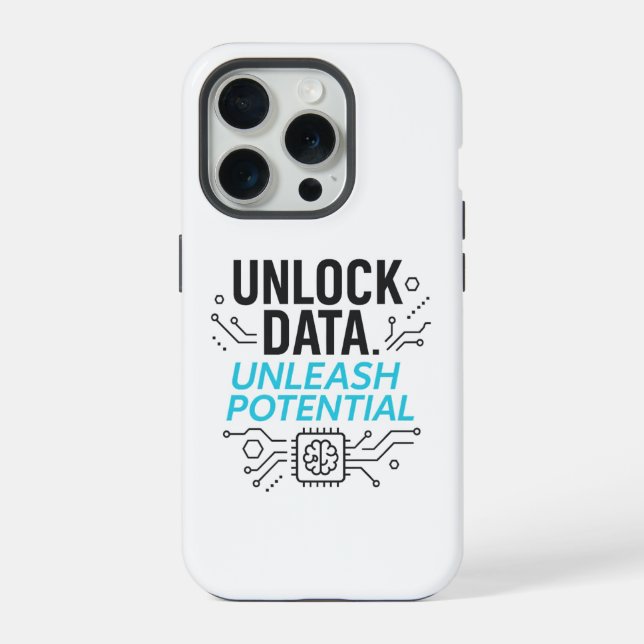 Funda Para iPhone Revolución de Datos: Matriz de Potencial de IA Abs (Reverso )