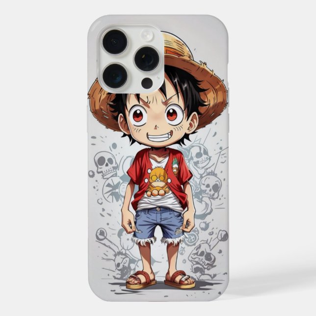 Funda Para iPhone Rey Chibi Monkey D. Luffy (Reverso )