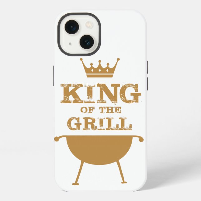 Funda Para iPhone Rey De La Parrilla, Oro (Reverso )