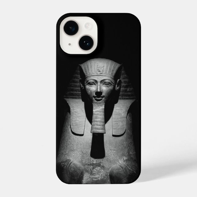 Funda Para iPhone Rey del faraón blanco y negro (Reverso )
