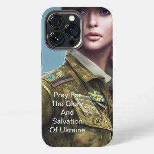 Funda Para iPhone 13 Pro Reza Por La Gloria y Salvación De Ucrania Caso-M